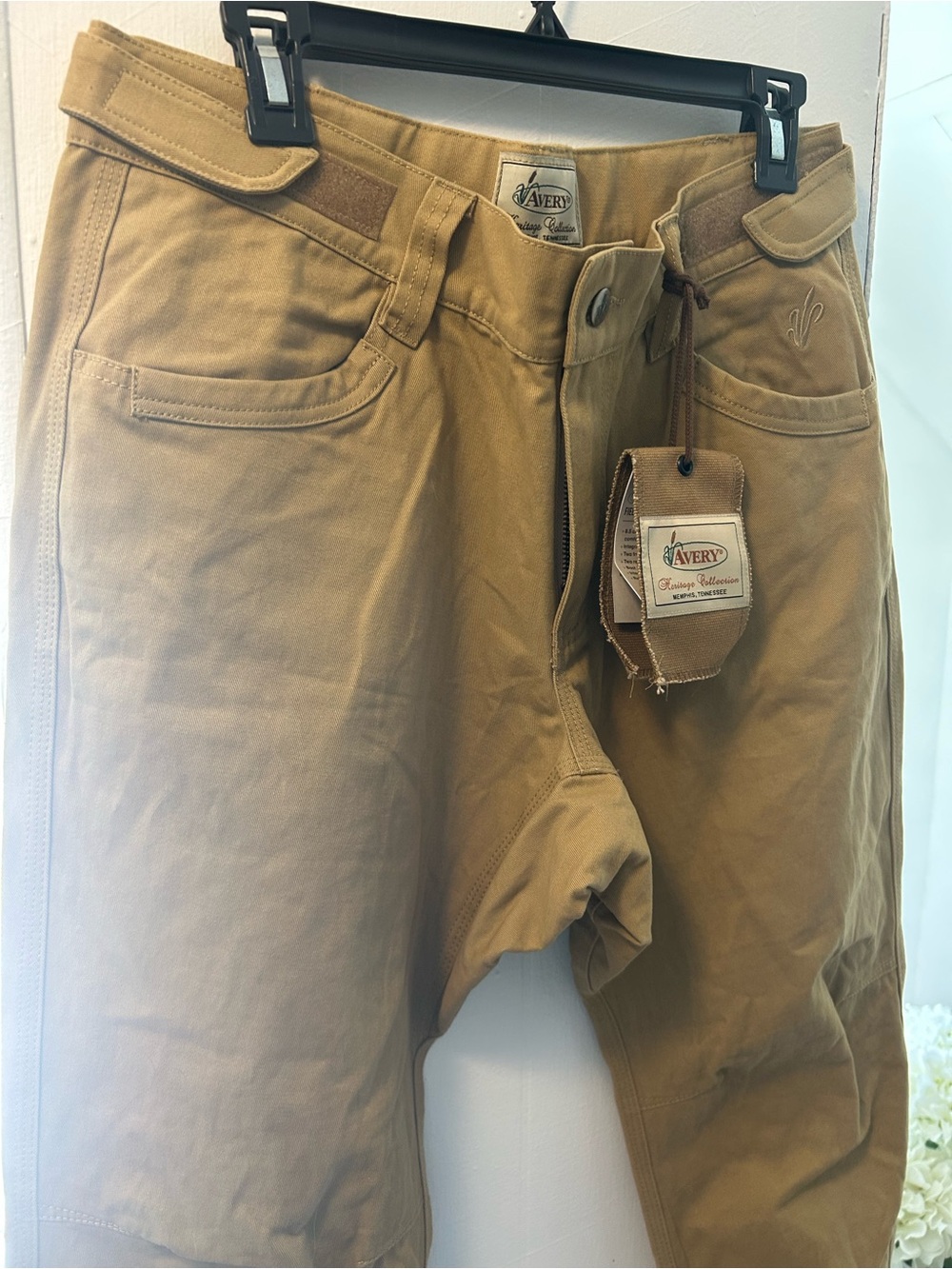 NWT AVERY HERITAGE Work Pants in Khaki Brown, Adjustable Ankles and Waist, TOUGH - Picture 2 of 16
